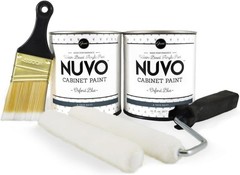 Nuvo Oxford Blue Cabinet Paint: DIY 7pc Kit, Long-Lasting Satin Finish, Washable