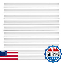 LC LICTOP 15.7″ White Curved Edge Finger Pull Handles 10-Pack Cabinet Drawer