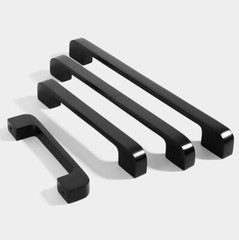 Black Solid Brass Handle Wardrobe Door Cupboard Chest of Drawers Pull Handle