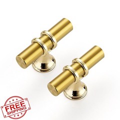 Ravinte 2″ Pulls Brushed Brass Single Hole 5 Pack