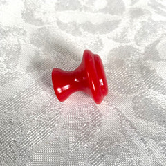 1930s 1940s Art Deco Red Bakelite Cabinet Knob