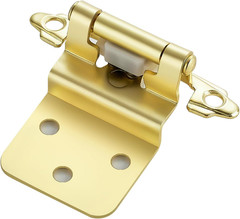 Gold Self-Close Cabinet Hinges, 3/8 Inch Inset,60 Pack 30 Pairs | Self-Closing D