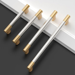 10 Pack 7.5″(192Mm) Gold and Nickel Cabinet Pulls, Knurled Brushed Nickel & Gold