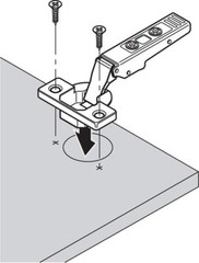 Blum CLIP top 120° Cabinet Hinge 71T5550 | Straight Arm | Self-Close | Screw-On
