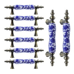 MY MIRONEY 3″ Hole Center Ceramic Cabinet Handles 8 PCS Screws