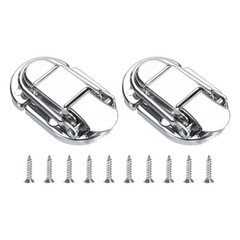 2Pcs Duck-billed Hasp Lock 55 x 35mm Decorative Retro Box Toggle Latch Silver