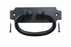 Black Wrought Iron Cabinet Pulls Hepplewhite Handle 5.25″ W Drop Style Pack of 6