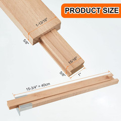 2 Pcs Wood Drawer Slides Bottom Mount Classic 16 Inches Center Guide