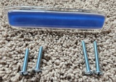 Sietto P-704-PC 3″ C-C Glass Cabinet Pull (Reflective Sky Blue) Polished Chrome