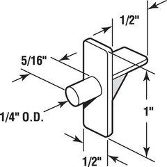 Prime-Line U 10136 1/4 In., Clear Plastic, Shelf 8 Count (Pack of 1)