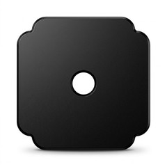trust4care 4-Pack Black Square Rosette Backplate of Bifold Closet Cabinet Kno…