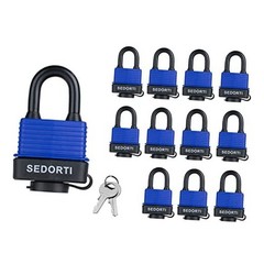 Colored Waterproof Padlocks, Blue-Covered Laminated Steel Lock, BLUE 40mm*12