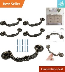 Modern 6.2 Inch Drop Bail Handles – Stylish Bronze Metallurgical Design Set