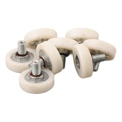 Convenient 8 Pack Plastic Drawer Rollers with Nuts Replace Your Worn Rollers