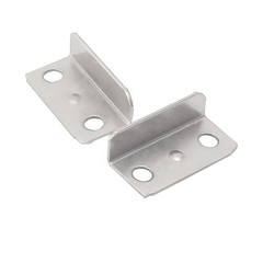 10x Home Office Cupboard Silver Tone Metal Right Angle Drawer Lock Strike Plate