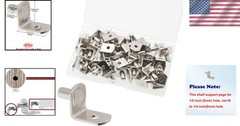 50 Pack 5mm L-Shape Shelf Pins Stainless Steel Glass Support Pegs Cabinet Closet