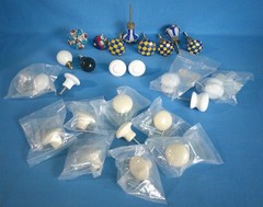 Lot of 25 Assorted Ceramic Porcelain Drawer Cabinet Knobs Pulls ~ Mostly New!