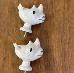 Rhino Knobs for Furniture Set of (2) Rhino Door Knobs Cabinet Pulls with Screws