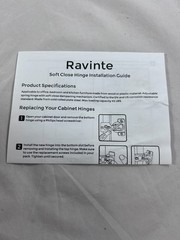Ravinte 50 Pack (25 Pairs) 3/4 inch Overlay Soft Close Hinges Satin Nickel