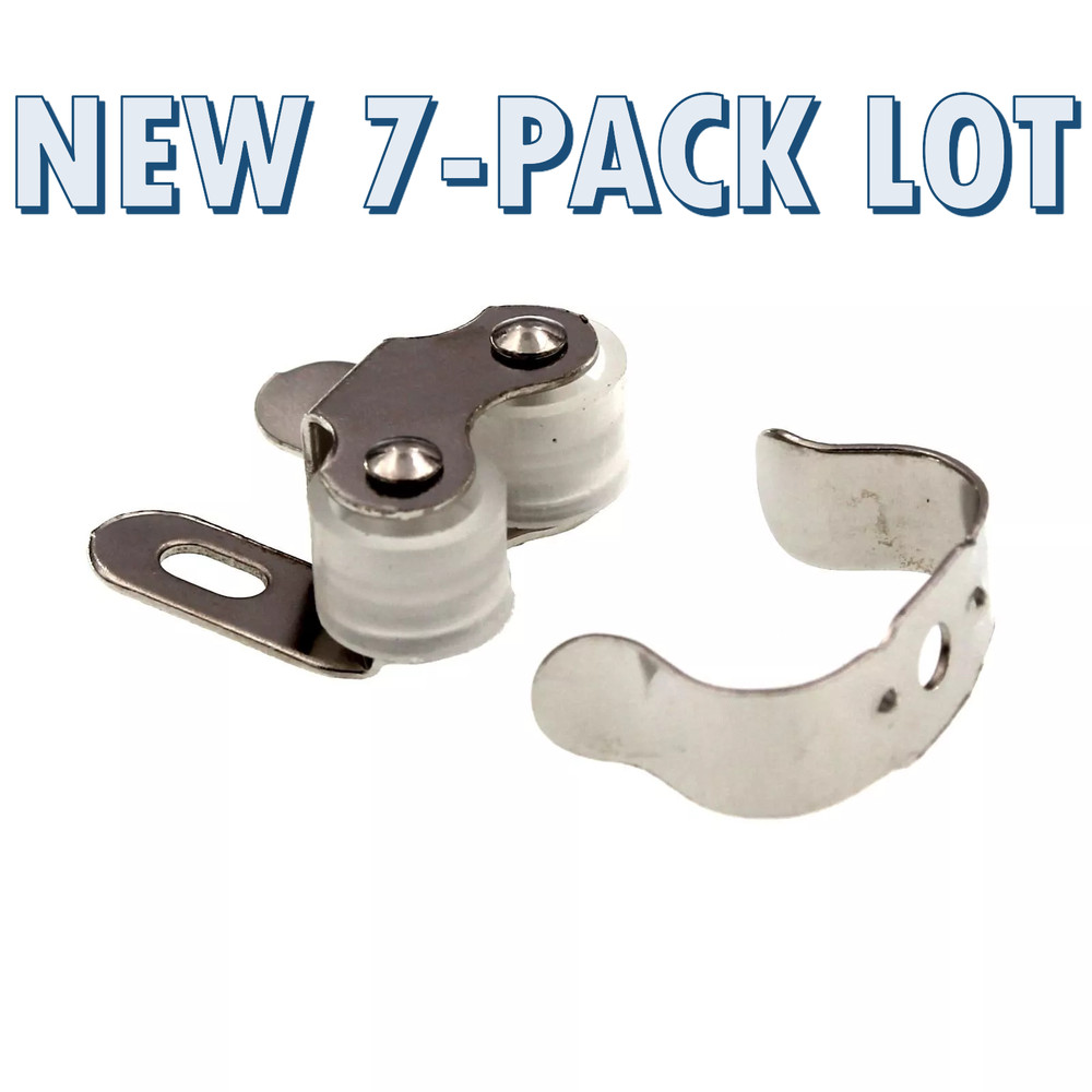 NEW 7-pack lot Amerock BP3474-14 Bright Nickel 5/8″cc Cabinet Door Roller Catch