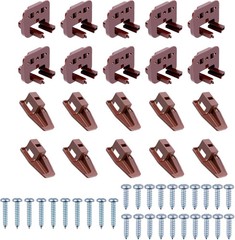 10 Drawer Slide Track Guide Glides – Replacement Parts for Dressers – Brown (10)