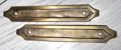 Set of 10 – Brushed Brass 6.5″ Cabinet Drawer Door Handle Pull Backplates 2 Hole