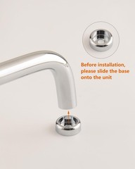 funifiti 5 Pack Chrome & White Cabinet Pulls 7-1/2″ Hole to Hole