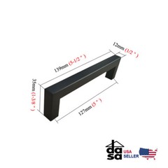 Premium Black Stainless Steel Cabinet Door Handles Cupboard Drawer Pulls
