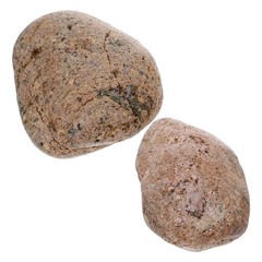 2Pcs Reusable Brass and Stone Drawer Knobs Ergonomic Rock Shape for Cabinets