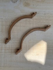 Antique Copper Metal Door Handle Pull Hammered Rustic Design 4 7/8 in