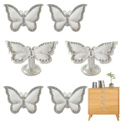 Butterfly Cabinet Knobs,6 Pieces Butterfly Knobs Single Hole Pulls Handles De…