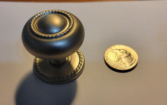 16 Satin Nickel Kitchen Cabinet Drawer Knob Knobs 1 1/2-in w long screws NIB
