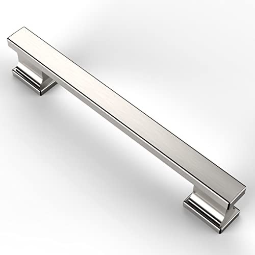 5 Inch(128mm) Kitchen Cabinet 5″ Hole Center Brushed Satin Nickel 10 Pack