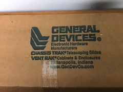 New 1 Pair General Devices C-300-S-122 Drawer Slides, 22″ Length Non-Pivoting