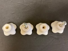 Vintage Set of 4 Green Butterfly Cabinet Knobs 1-3/4 in Diameter