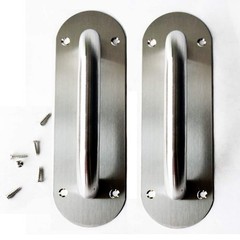 Stainless Steel Door Pull Handle 11.8 Inches Plate Commercial Door Handle – N…