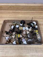 Vintage Antique Doorknob Lot Porcelain Glass Brass Drawer Knobs Pulls Hardware