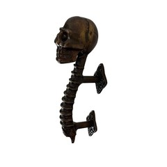 Spine Door Handle Gothic Cast Iron Aged Bronze 9in Decorative Pull