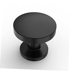Cabinets 1.2 Inch(30mm) Single Hole Cabinet Handles Knob Matte Black 10 Pack