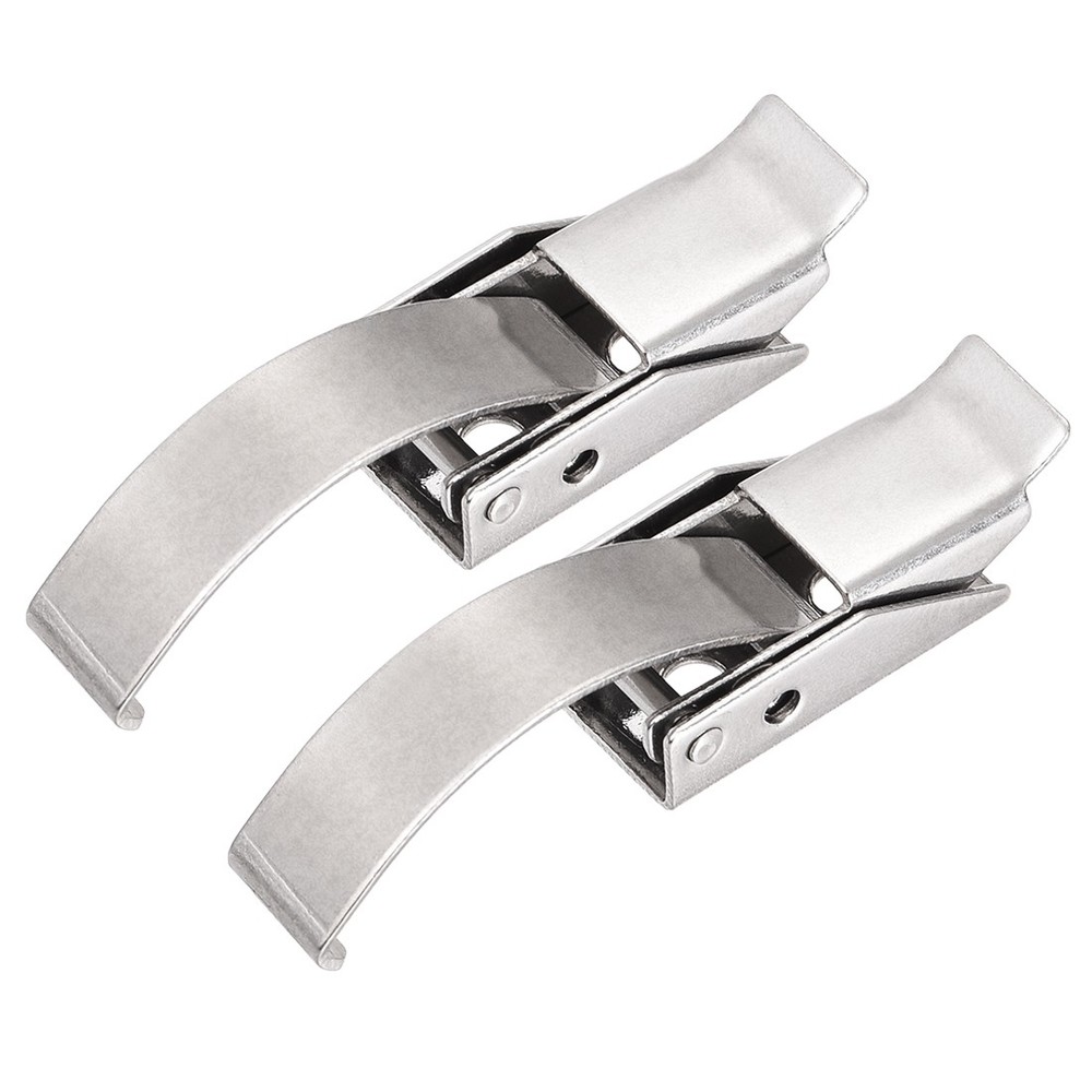 2Pcs 1.83-inch 304 Stainless Steel Draw Toggle Latch with Spring steel Hook