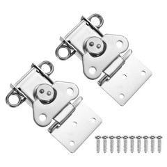 2Pcs 3.54×2.6″ Steel Spring Loaded Small Butterfly Twist Latch Silver