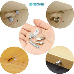 Shelf Pins Kit 104Pc 5mm 1/4″ Nickel Pegs Cabinet Shelf Supports Brackets Set
