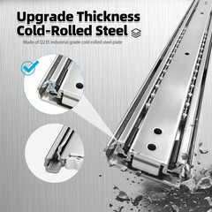VITERLYNX Thickened 200Lbs Heavy Duty Drawer Slides 1 Pair 10 12 14 16 18 20 …