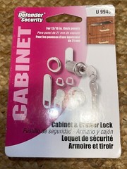 Defender Security 3/4″ Steel Drawer & Cabinet Lock – Keyed Different U 9945
