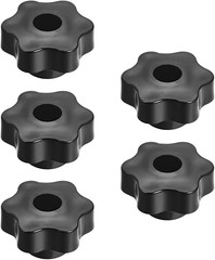 Clamping Handle Screw Knobs Handle M8 Threaded through Hole Star-Shape.5Pcs
