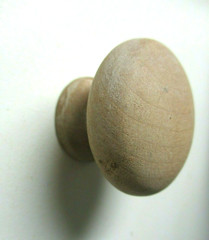 Amerock USA BP880 Plain Wood Oak Drawer Cabinet Door Pull Knob w/ Brass Threads