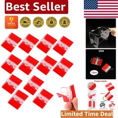 Mini Self-Adhesive Acrylic Hinges – 12 Pcs, 1.37×0.98 inches, Transparent