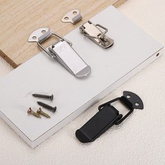 4 Pcs 0.63″ 201 Stainless Steel Spring Loaded Toggle Latch with Screw, Silver