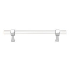 GlideRite 5″ CC Clear Acrylic Cabinet Pull Polished Chrome – 4718-128-PC-1