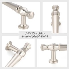 10 Pack 3 Inch Hole Centers, Brushed Nickel Cabinet Pulls Satin Nickel Cabine…
